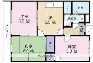 ウッディハウスカニエ【2階】の間取り