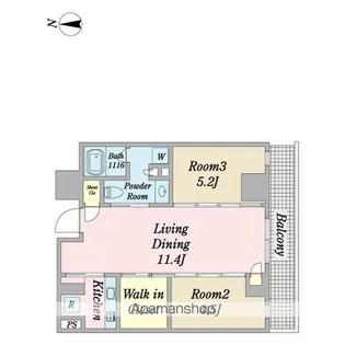 ブランヴェール【301号室】の間取り
