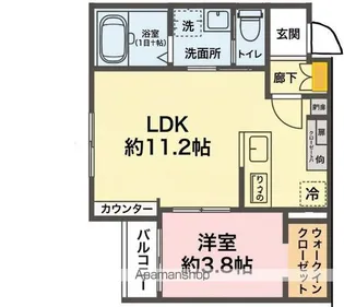 Delica古賀【1階】の間取り
