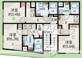 メゾンアッシュ大山【5階】の間取り