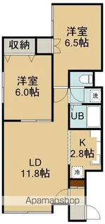 パレーシャルいくた【101号室】の間取り