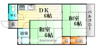 シャトー舟入【1階】の間取り