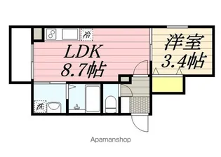 CasaGarden 筑紫野【2階】の間取り