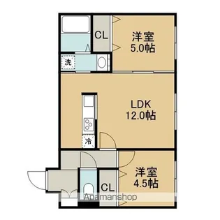 リーテ恵庭【3階】の間取り