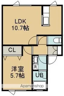 タヤコートKⅡ(タヤコートケーツー)【101号室】の間取り