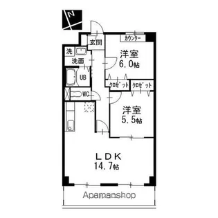 クレアール城並【3階】の間取り
