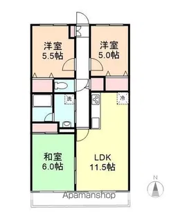 グリーンアベニュー【2階】の間取り