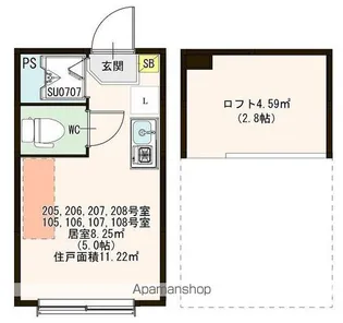 ハーモニーテラス東十条II【1階】の間取り