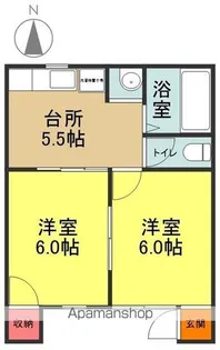 生田コーポ【102号室】の間取り