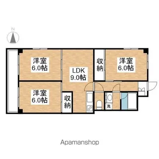 第2ハイツハットリ【302号室】の間取り