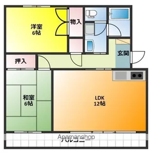 静岡県浜松市中央区天王町【マンション】の間取り