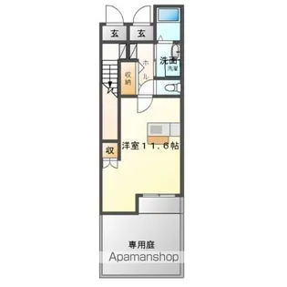 トリムガーデン【105号室】の間取り