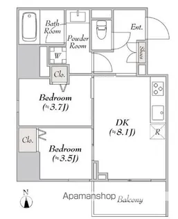 ルミーク文京湯島【3階】の間取り
