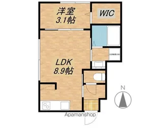 フォルモント米原【101号室】の間取り