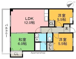 パルク・ド・ハギ【3階】の間取り