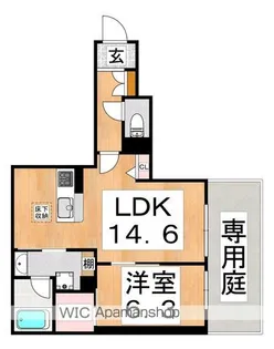 シャルールメゾン【1階】の間取り