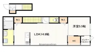 ボン・クレー和木【208号室】の間取り