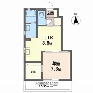 ブランシェ南斎院【1階】の間取り