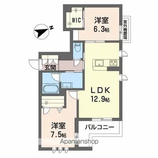 プレシア浜寺【2階】の間取り
