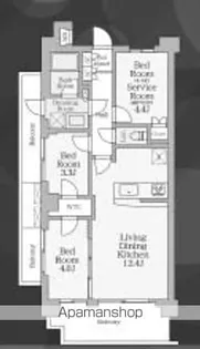 2SLDKの間取り画像