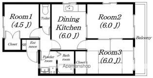 エスコート今堅田【B201号室】の間取り