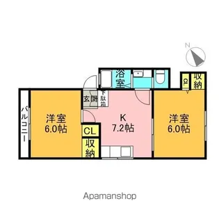サンハイツ【1階】の間取り