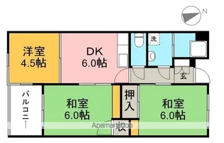 コーポ山下【5階】の間取り