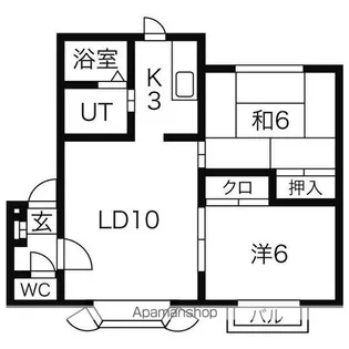 グレースパーク新札幌D【202号室】の間取り