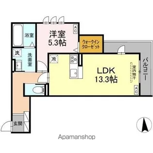LACASA 天龍川町【3階】の間取り