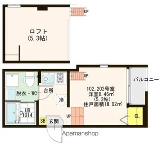 ハーモニーテラス住吉【1階】の間取り
