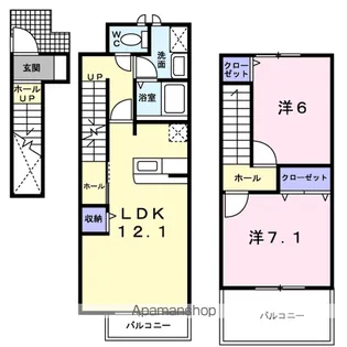 グランドール B【2階】の間取り