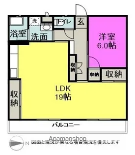 コア石芝【303号室】の間取り