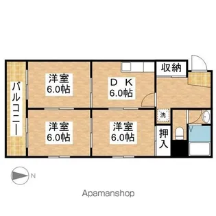 メゾン井川【4階】の間取り
