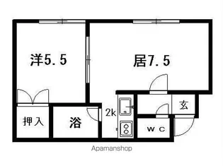 エクセレント真栄【103号室】の間取り