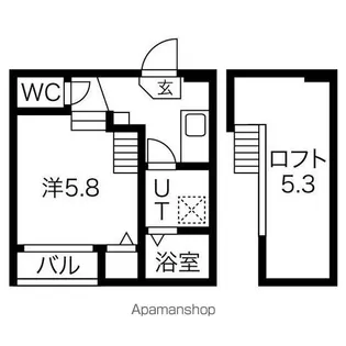 ヒルズ黒川【201号室号室】の間取り