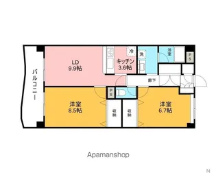 クイーンズ・パレス2【4階】の間取り
