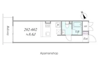 1Kの間取り画像