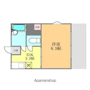 パインビレッジ南斉院【101号室】の間取り