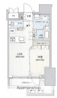 インプレストコア四谷坂町【9階】の間取り