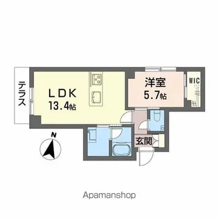 仮)シャーメゾン東大利1丁目【1階】の間取り