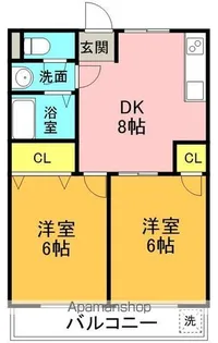 ハピネス鴨島【302号室】の間取り