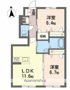 シャーメゾン コンフォーザ【1階】の間取り