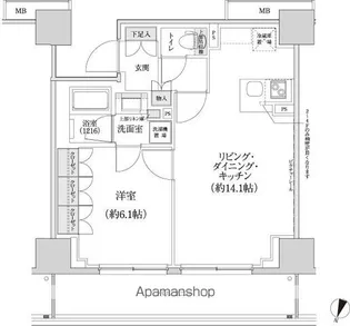 パークハビオ渋谷本町レジデンス【3階】の間取り