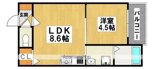 センショウトラストⅡ【101号室】の間取り