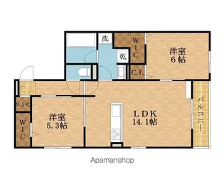 スペチアーレ太子橋【1階】の間取り