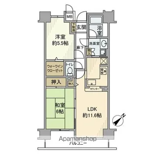 アーバンビュー中野【7階】の間取り