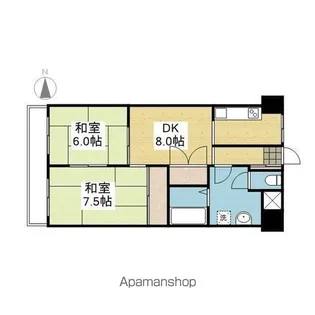 聖和ハイツ 東棟【621.号室】の間取り