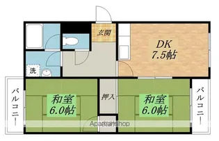 くきのハイツ【1階】の間取り