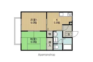 サンビレッジ花櫚B【203号室】の間取り