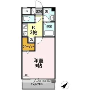ウィング青山【2階】の間取り
